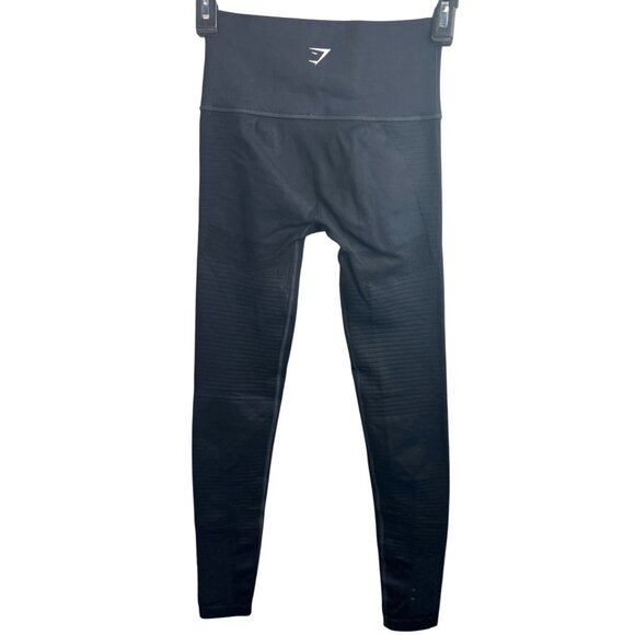 Gymshark Energy+ Seamless Black High-Waisted Stretchy Full-Length Leggings XS - Picture 3 of 12